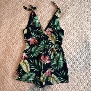Tropical Print Romper